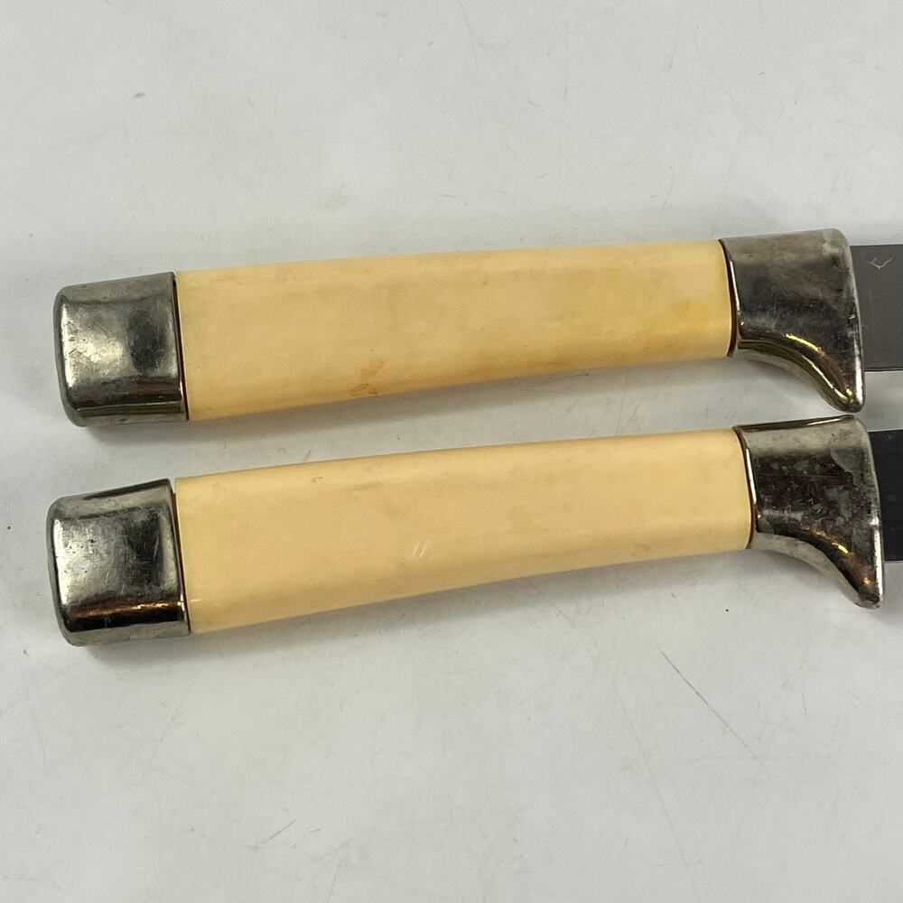 Vintage Regent Sheffield Miracle Worker Frozen Food Knives Serrated England x2 - Picture 8 of 9
